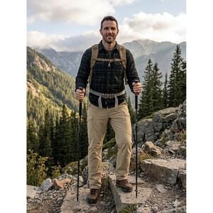NWT Free Soldier Men's 38x30 Radiant Tactical Hiking Pants Khaki Stretch Cargo